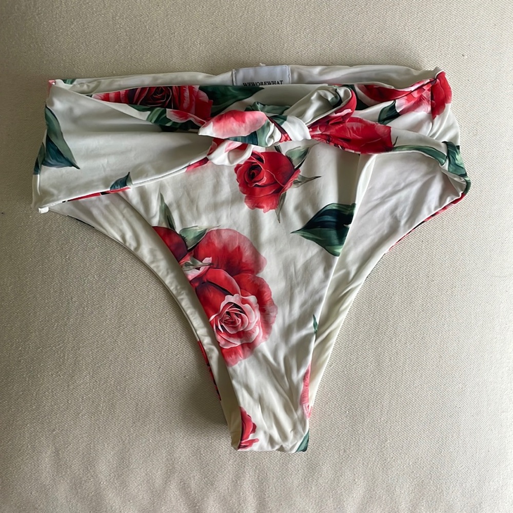 WeWoreWhat Riviera Roses Bikini Bottom - Picture 1 of 5